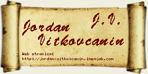 Jordan Vitkovčanin vizit kartica